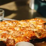 Breakfast Pizza with scrambled egg and cheese