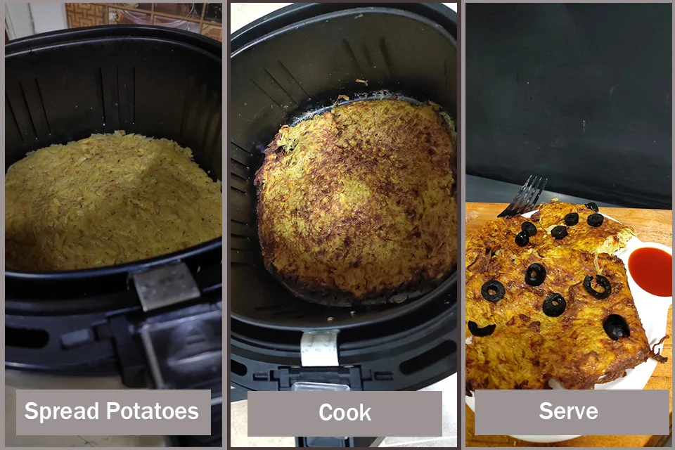 Steps to Make Air Fryer Hash Browns Recipe