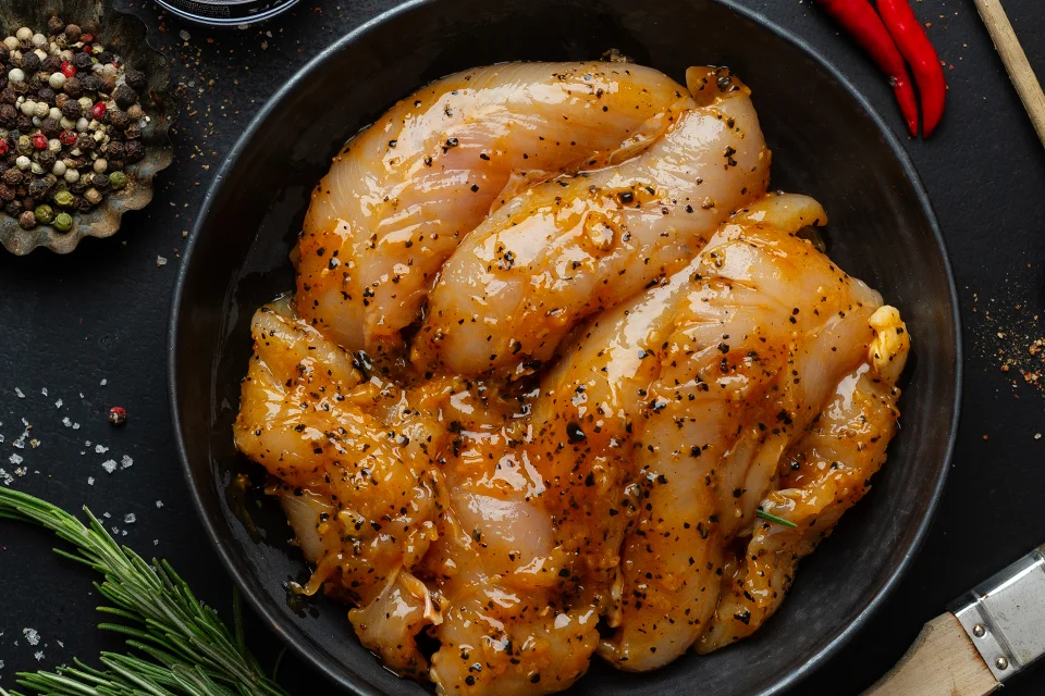 Boneless Chicken Breasts marinated in Gluten free marinade 1 Boneless Chicken Breasts marinated in Gluten free marinade