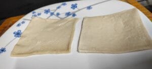 Puff Pastry Sheets Placed on a plate