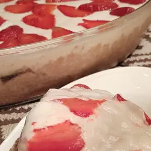 Slice of Strawberry Tres Leches Cake