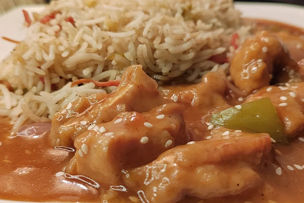 Chicken Manchurian with Egg Fried Rice
